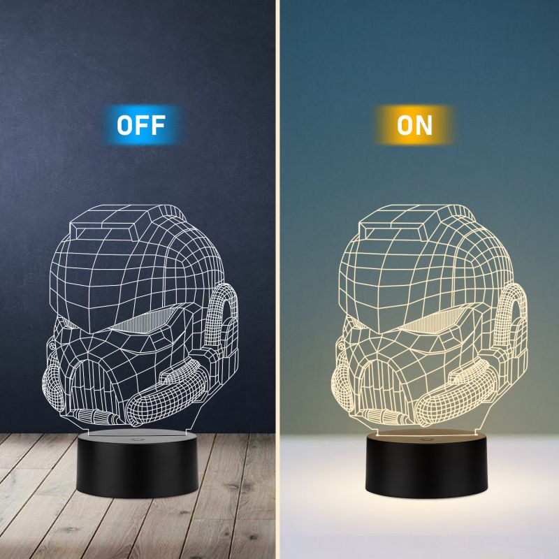 3D Illusion Antman Led Night Lamp with Warm White Color Gift for Kids & Kids Room Decor